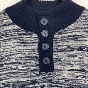 Koman Men’s Grey/Black Striped Pullover/Sweater Size 2XL